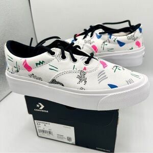 NWT Converse Skid Grip CVO Sneakers Unisex Archive Print - White Geometric 80’s